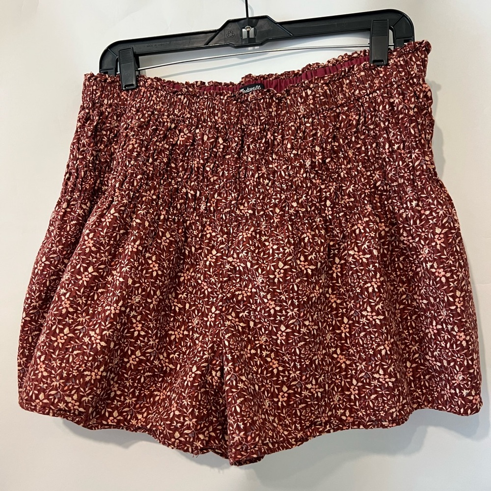 Madewell floral elastic waist shorts size XL.